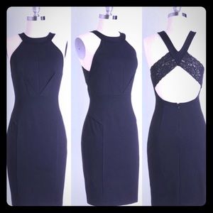 ☀️SALE☀️Lace Open Back black cocktail dress